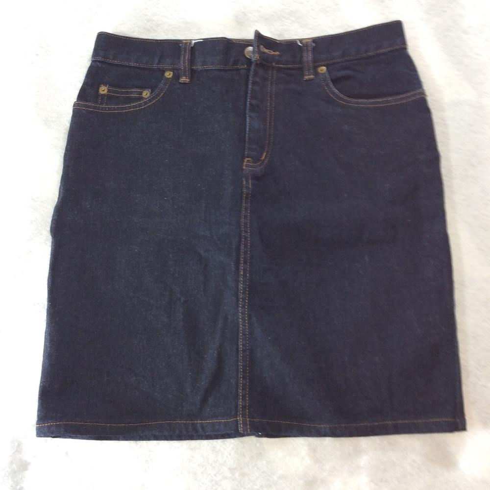 Ralph Lauren Dark Blue Denim Pencil Skirt size 4 gently used #647
